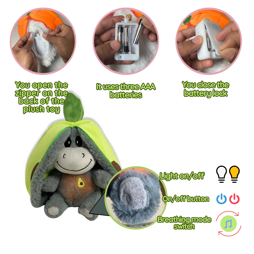 CalmeaDreams™ Breathing plush toy.